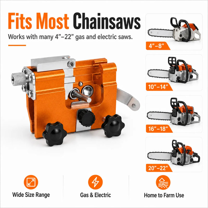 ⛓️ Manual Chainsaw Chain Sharpener – Restore Dull Chains Fast