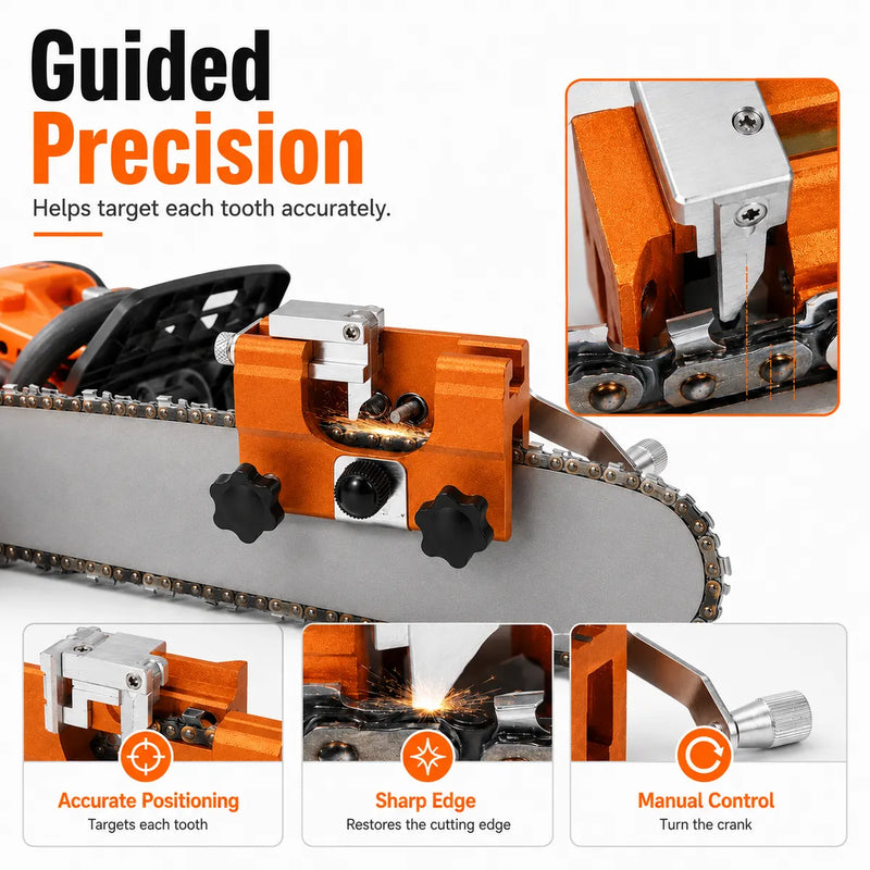 ⛓️ Manual Chainsaw Chain Sharpener – Restore Dull Chains Fast