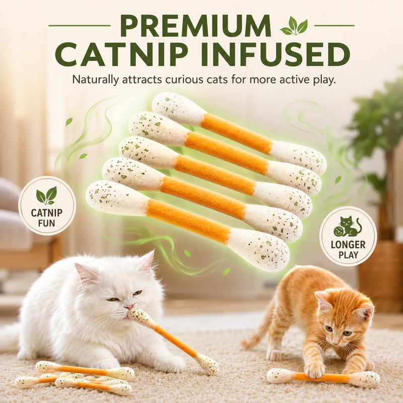🥳2026 HOT SALE🥳💞50K+ SOLD!💛✨ BUY 2 GET 1 FREE 🏆 Giant Catnip Swab Toys 🧼