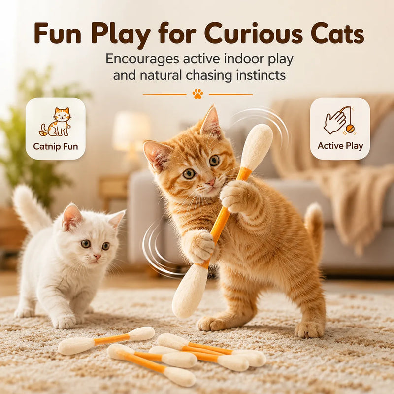 🥳2026 HOT SALE🥳💞50K+ SOLD!💛✨ BUY 2 GET 1 FREE 🏆 Giant Catnip Swab Toys 🧼