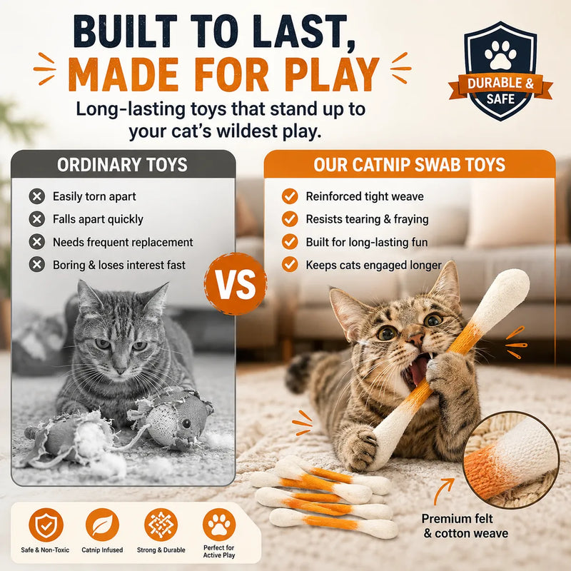 🥳2026 HOT SALE🥳💞50K+ SOLD!💛✨ BUY 2 GET 1 FREE 🏆 Giant Catnip Swab Toys 🧼