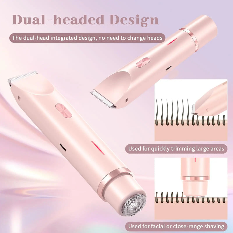 ✨ Silky Glow 2-in-1 Elektrischer Damenrasierer – Für eine glatte, sanfte Haut von Kopf bis Fuß