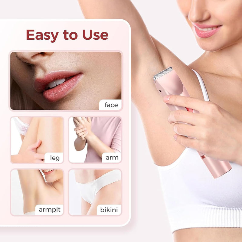 ✨ Silky Glow 2-in-1 Elektrischer Damenrasierer – Für eine glatte, sanfte Haut von Kopf bis Fuß